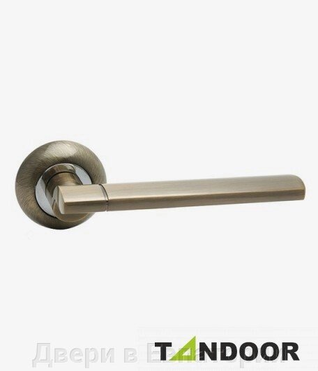 Ручка дверная TRODOS на круглом основании AL-102 AB (бронза) TD185859 от компании Двери в Евпатории - фото 1