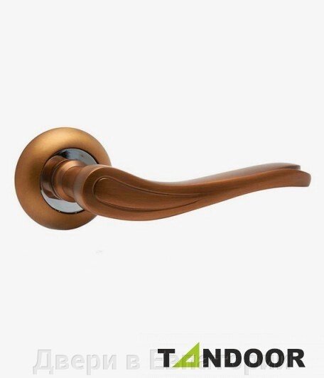 Ручка дверная TRODOS на круглом основании AL-59 CF (кофе) TD185832 от компании Двери в Евпатории - фото 1