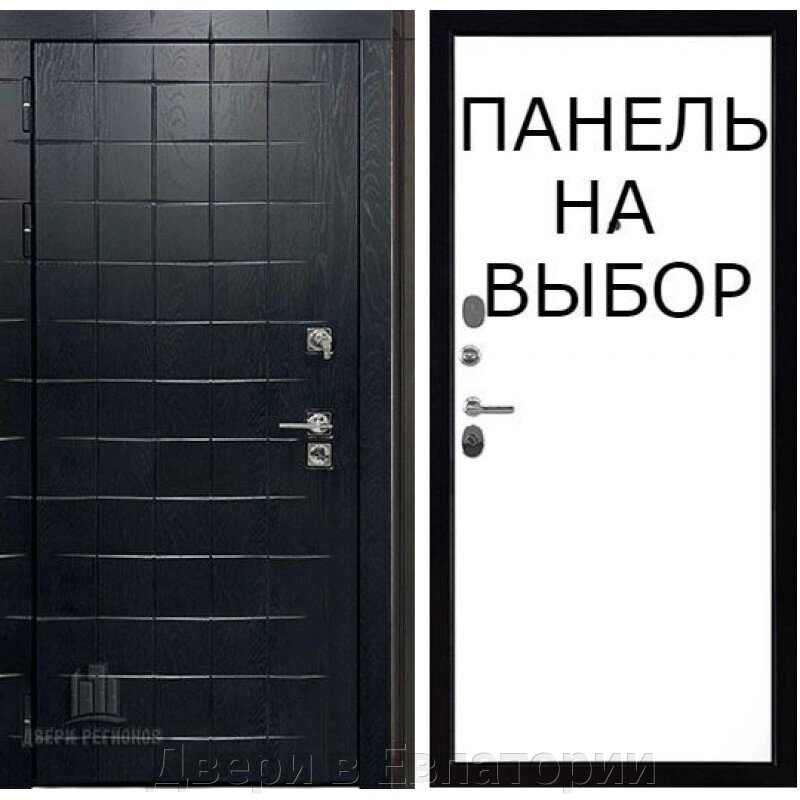 Входная дверь 11см СЕНАТОР ПЛЮС панель МДФ 12мм Черный блэк классика/+к цене ПАНЕЛЬ под межкомнатные ДВЕРИ РЕГИОНОВ от компании Двери в Евпатории - фото 1