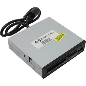 3Q Картридер внутренний 3.5" All-in-1, Black, USB2.0 (CRI003-AC)