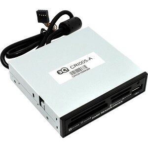 3Q Картридер внутренний 3.5" All-in-1, Black, USB2.0 (CRI005-A)