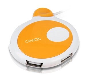 Canyon USB-концентратор 4 портовый USB2.0, Orange (CNR-USBHUB10W)
