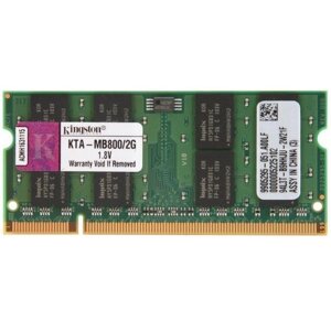 Kingston модуль памяти nbook SO-DDR2 2048mb, 800mhz, KTA-MB800/2G)