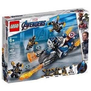 LEGO Конструктор Marvel Super Heroes 76123 Avengers Капитан Америка: Атака Аутрайдеров
