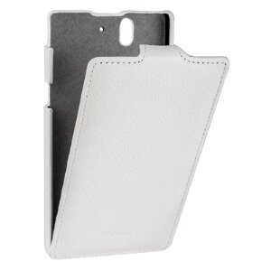 Melkco Чехол для Sony Xperia Z Leather Case Jacka Type (White LC) (53633)