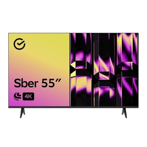 SBER телевизор 55" 4K ultra HD, черный (SDX-55U4126)