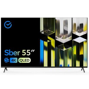 SBER телевизор 55" QLED 4K UHD, черный (SDX-55UQ5230T)