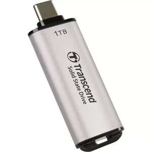 Transcend Внешний жесткий диск SSD 1Tb, USB-C 3.2 Gen 2, серебристый (TS1TESD300S)