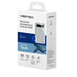 VERTEX Bнешний аккумулятор XtraLife 4500 mAh, белый (S-4500)