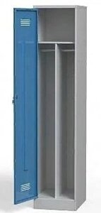 БТ-А21П-40 Шкаф медицинский металлический для хранения повседневной и медицинской одежды с перегородкой