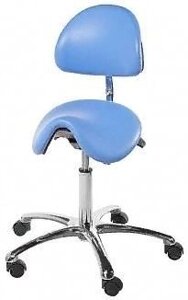 БТ-ЭРГО-2 Табурет медицинский, рабочий стул для врача, стул-седло, эргономичный с сиденьем типа "седло" и спинкой