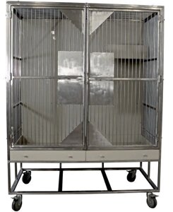 Клетка для приматов, разборная, с лежаком и поддонами №80516