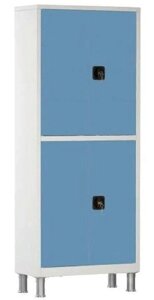 Шкаф медицинский двухстворчатый с ригельным замком МСК - 647.01-11 (цветные дверки)