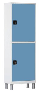 Шкаф одностворчатый медицинский с ригельным замком МСК - 645.01-11 (цветные дверки)