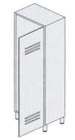 Шкаф-раздевалка из окрашенной стали 1-местный 13-FP181 (Вариант 2)