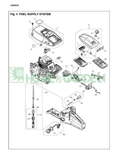 288082410 Тяга zenoah komatsu тяга g500avs тяга для бензопилы zenoah komatsu g500avs поз. 19 2880-82410