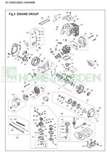 470041110 Поршень триммера zenoah komatsu bc3500dlm dwm 4700-41110