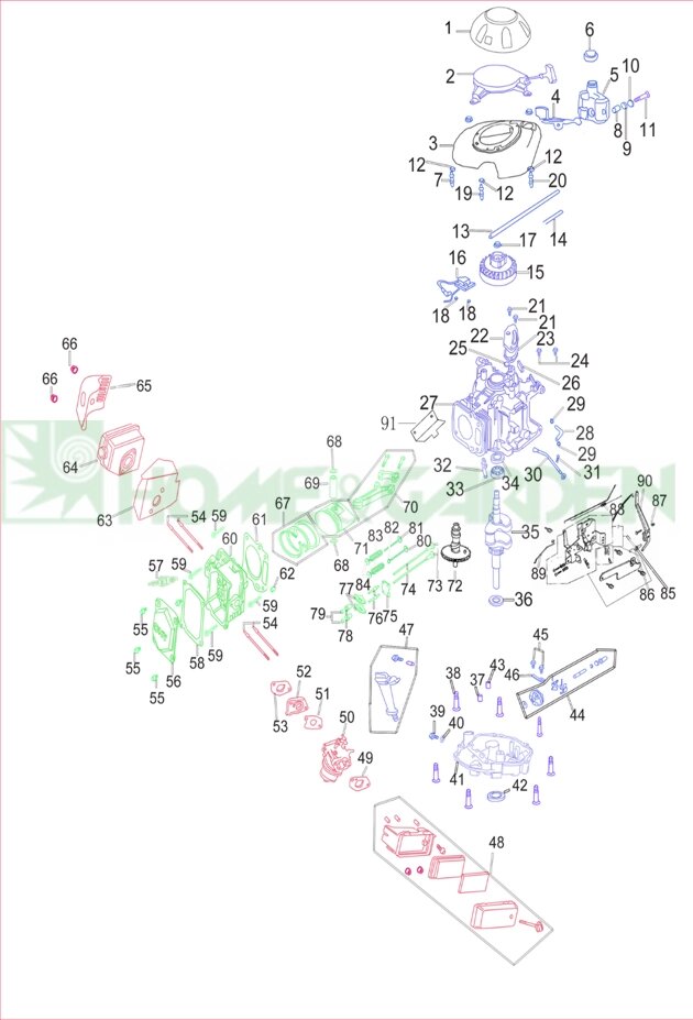 Гайка клапана mtd thorx 1p165fa поз 79 zongshen zs1p65fa sumec 1p64fc культиватор Лидер zongshen 15414-kb01-0000 от компании ООО ГенХольм - фото 1