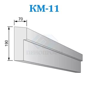 Фасадные межэтажные карнизы из пенопласта КМ-11, ПСБ-С-25Ф. Фасадный декор из пенопласта