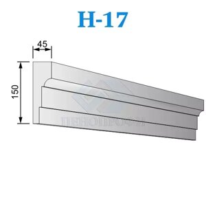 Фасадные наличники из пенопласта (пенополистирола) Н-17, ПСБ-С-25Ф. Фасадный декор из пенопласта