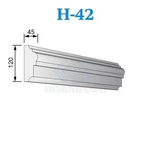 Фасадные наличники из пенопласта (пенополистирола) Н-42, ПСБ-С-25Ф. Фасадный декор из пенопласта