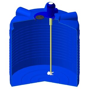 Цилиндрическая емкость для воды и топлива ЭкоПром ЭВЛ 1000, с пропеллерной мешалкой, 1000 литров