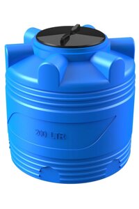 Цилиндрическая емкость для воды и топлива Polimer-Group V 200 BL, 200 литров