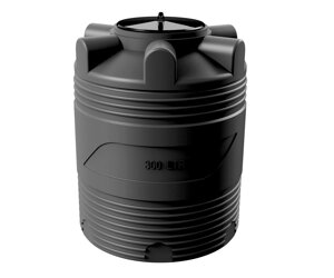 Цилиндрическая емкость для воды и топлива Polimer-Group V 300 BK, 300 литров
