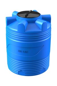 Цилиндрическая емкость для воды и топлива Polimer-Group V 300 BL, 300 литров