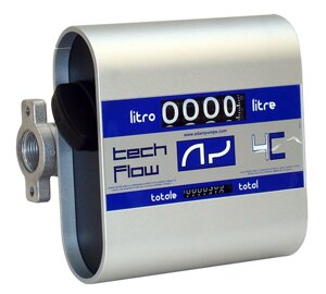 Механический счетчик топлива Adam Pumps TECH FLOW 4D "S" TF4S1 120 л. мин, расходомер топлива