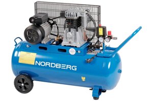 Nordberg Поршневой компрессор NORDBERG NCE100/390, ременной привод, масляный, 390 л/мин, 220В