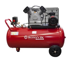 ROSSVIK Поршневой компрессор Rossvik СБ4/С-100. LB30А, ременной привод, масляный, 420 л/мин, 220В