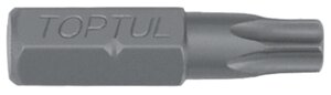 Бита 1/4" TORX T15, L=25 мм с отверстием toptul