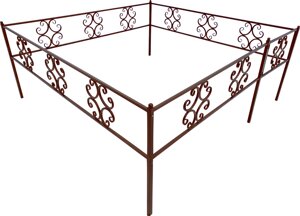 Ограда на могилу №17. Цвет в ассортименте черный глянец, медь, шагрень, серый.