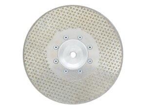 Алмазный диск гальванический 180 мм с фланцем 22,23 мм (двустороннее напыление)