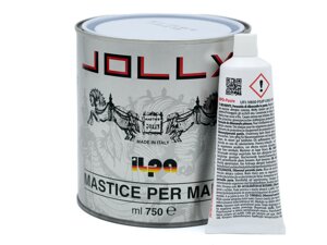 Клей-мастика полиэфирная смола для камня фирмы Ilpa "Jolly"цвет белый) 0,75л.