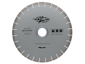 Отрезной диск по граниту Пиранья D 400 мм, 90 мм Х 3,5 мм Х 15 мм (бесшумный)