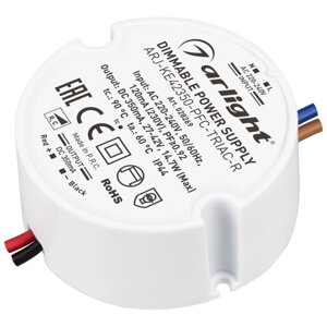 Блок питания ARJ-KE42350-PFC-TRIAC-R (15W, 350ma) (arlight, IP44 пластик, 5 лет)