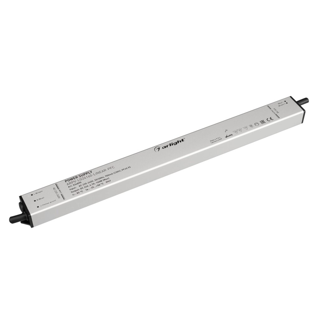 Блок питания ARPV-LG24160-LINEAR-PFC (24V, 6.7A, 160W) (Arlight, IP67 Металл, 5 лет) от компании ФЕРОСВЕТ ( FEROSVET) - фото 1