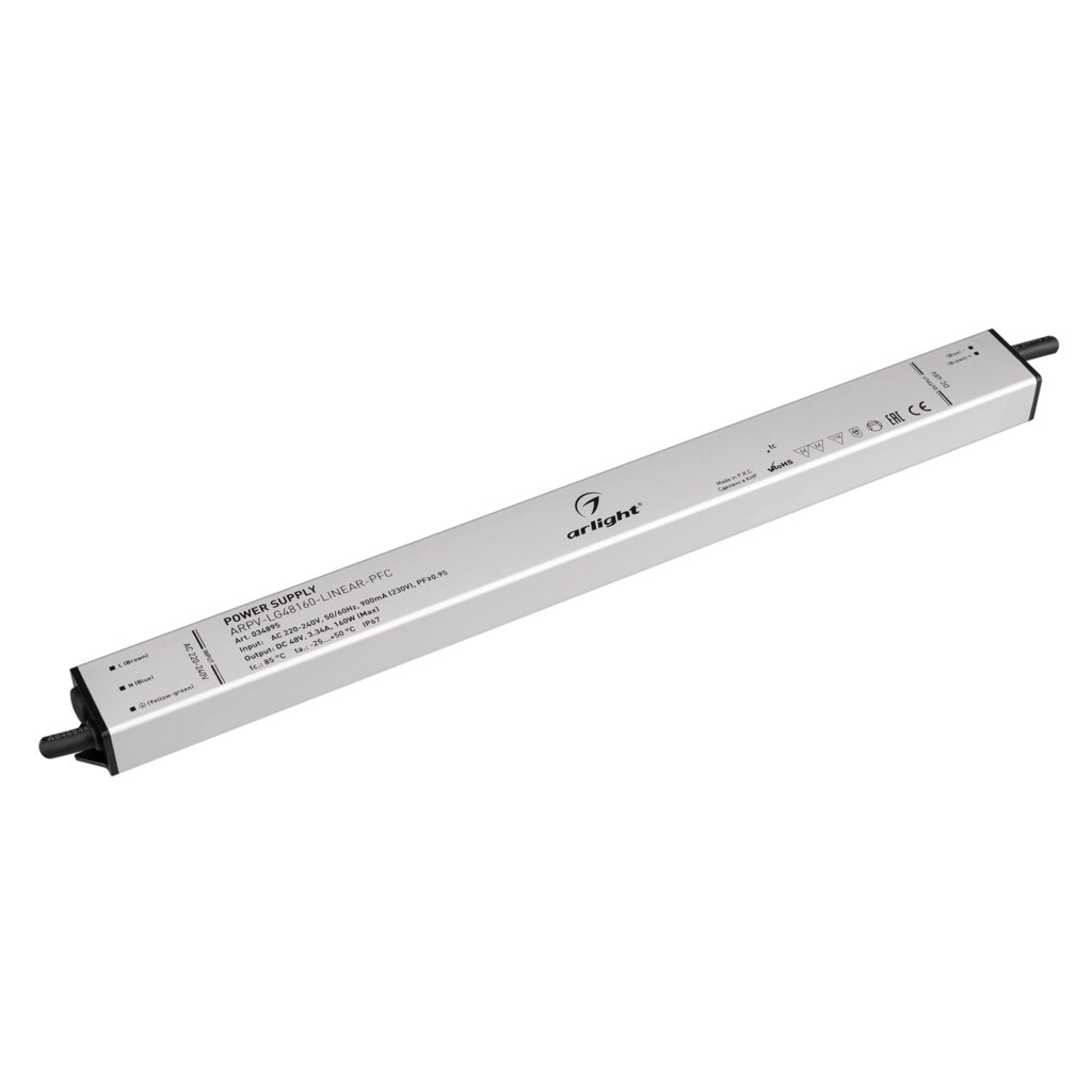 Блок питания ARPV-LG48160-LINEAR-PFC (48V, 3.34A, 160W) (Arlight, IP67 Металл, 5 лет) от компании ФЕРОСВЕТ ( FEROSVET) - фото 1