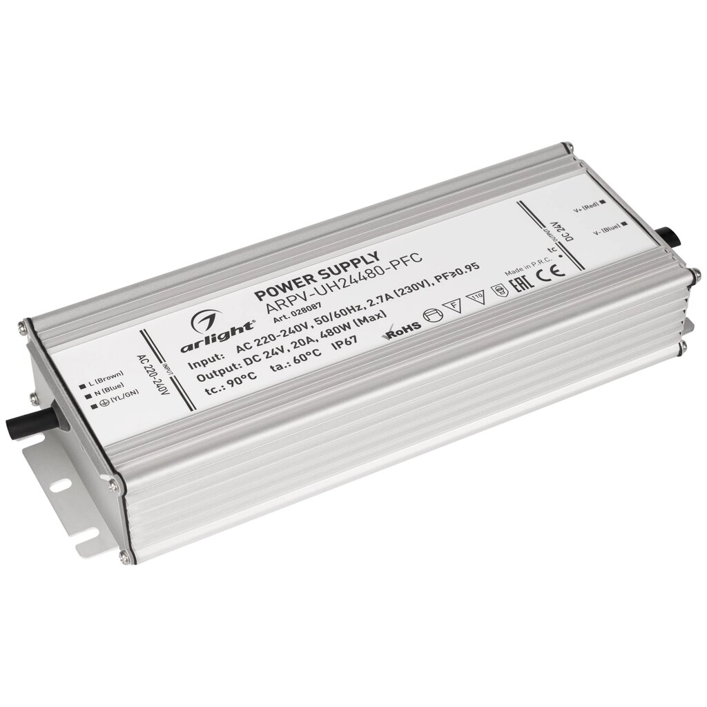 Блок питания ARPV-UH24480-PFC (24V, 20A, 480W) (Arlight, IP67 Металл, 7 лет) от компании ФЕРОСВЕТ ( FEROSVET) - фото 1