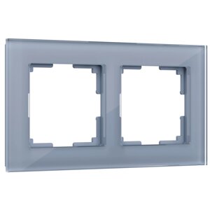 Рамка на 2 поста (серый, стекло) W0021115