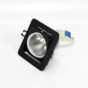 Светодиодный светильник встраиваемый 120.1 series black housing BW14 (10W,220V, day white) DELCI