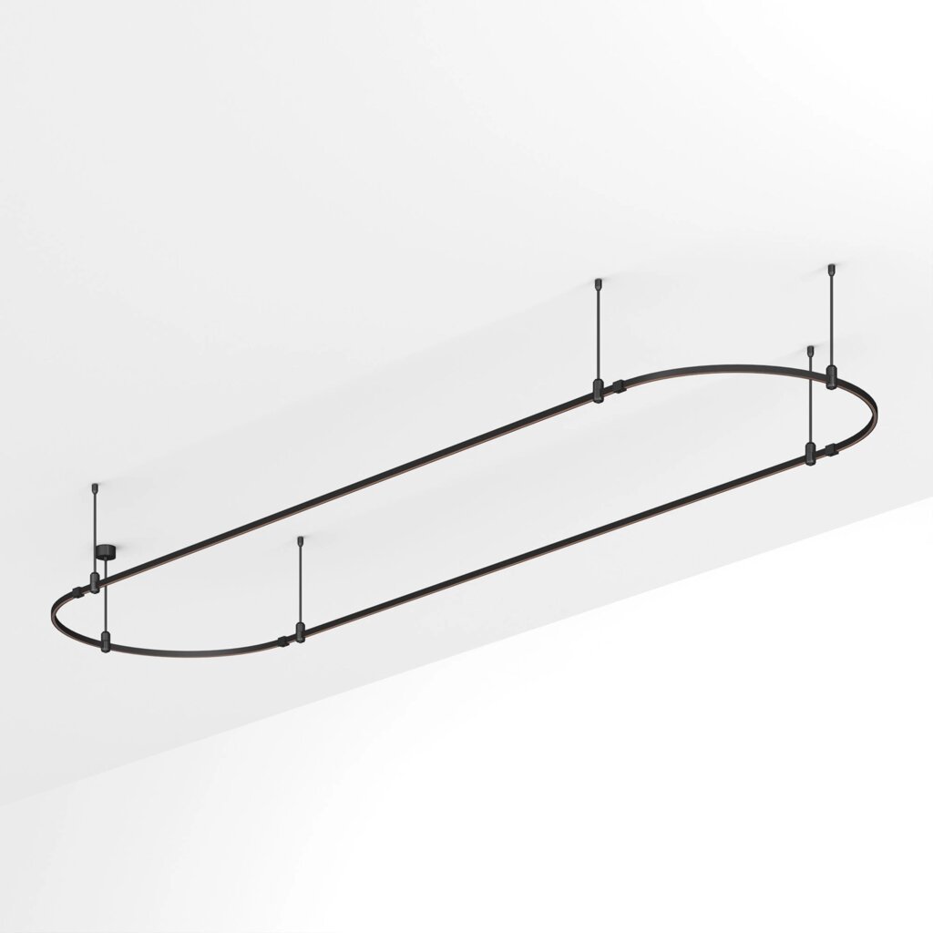 Трек ART-APRIORI-OVAL-ROD-400-4000x1000 (BK) (Arlight, IP20 Металл, 3 года) 048512 от компании ФЕРОСВЕТ ( FEROSVET) - фото 1