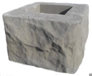 Камень для ж/б столба гладкий 300х300х200 фундамент для забора