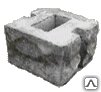 Камень для ж/б столба гладкий 400х400х200 фундамент для забора