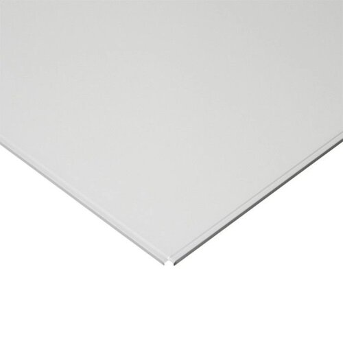Панель потолочная алюминиевая белая Line T-24 600х600х0,4 мм