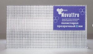 Полистирол Novattro GPPS Prism 1,25х2,05 м прозрачный 1.3 мм