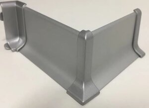Стыковочный элемент металл L-образный 100 анодированное серебро