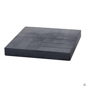 Тротуарная плитка 12 кирпичей 500х500х60 чёрная